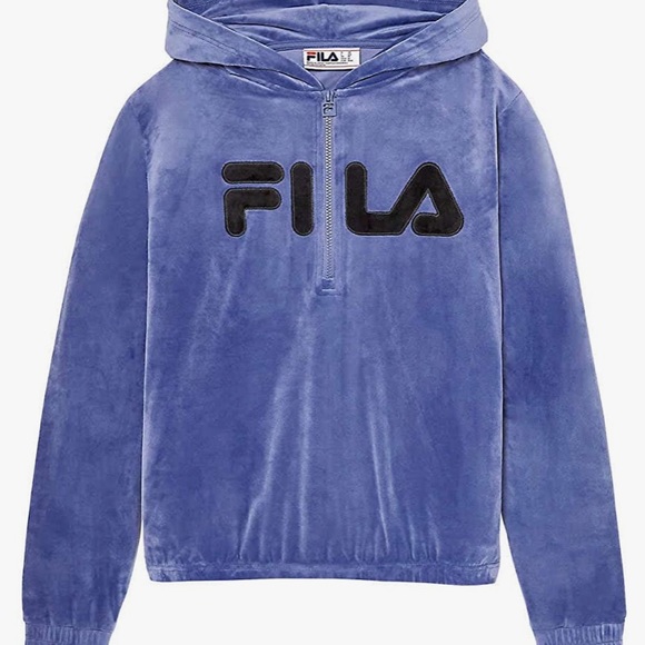 Fila Womens Velour Quarter Zip Hoodie - Picture 2 of 9